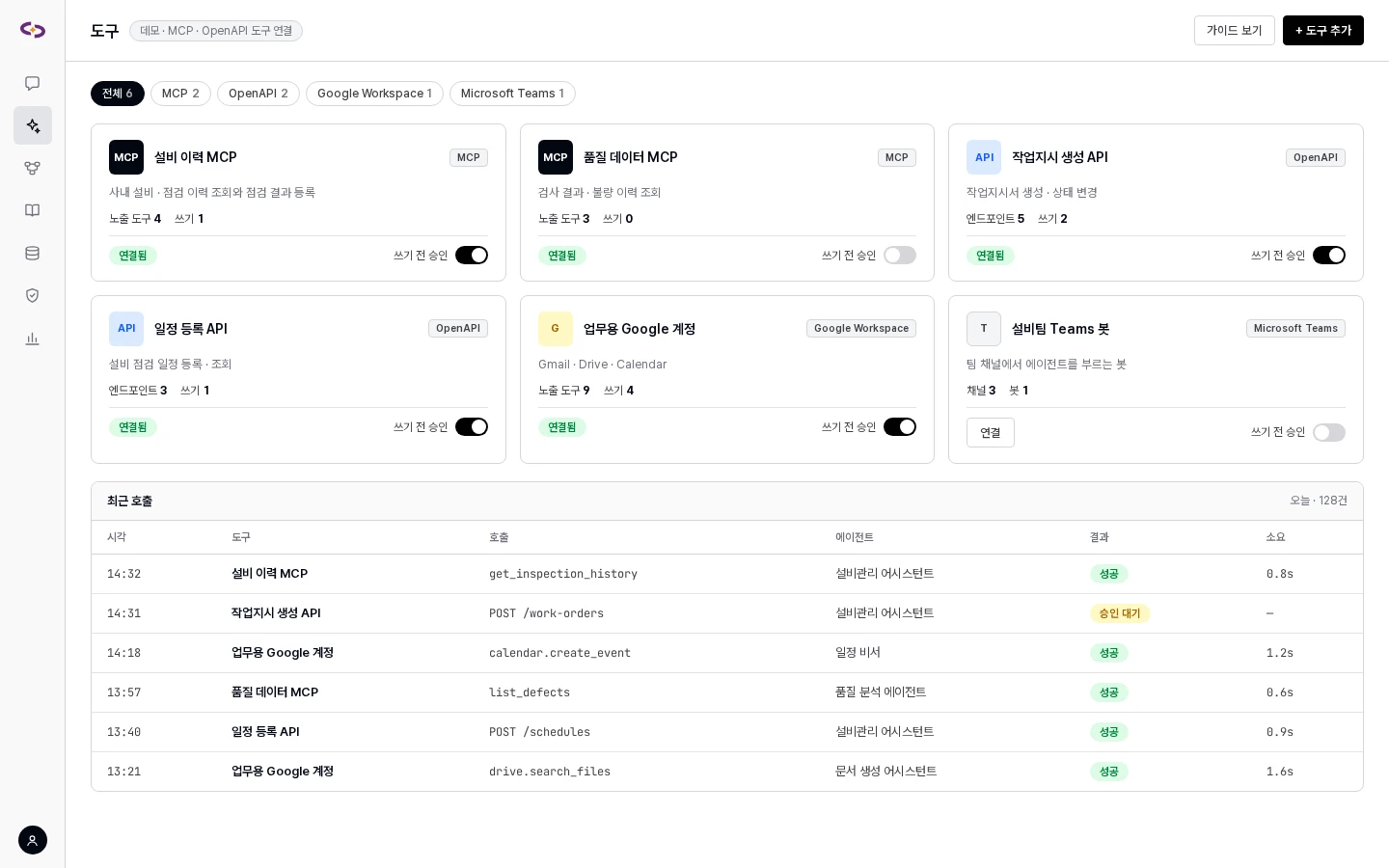 MCP · OpenAPI 도구